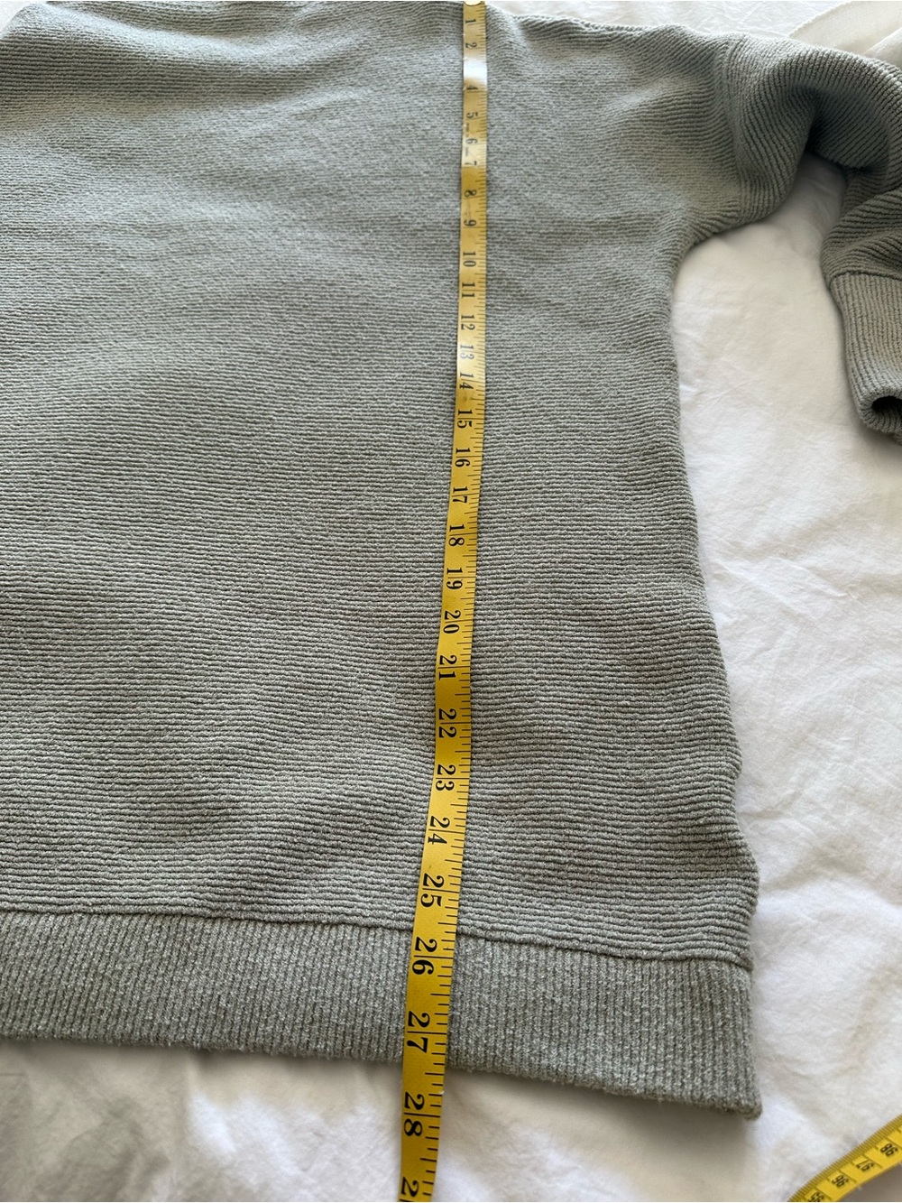 Free People gray funnel neck ribbed sweater, size large - Picture 10 of 13